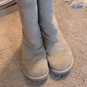 Cream colored calf UGG boots